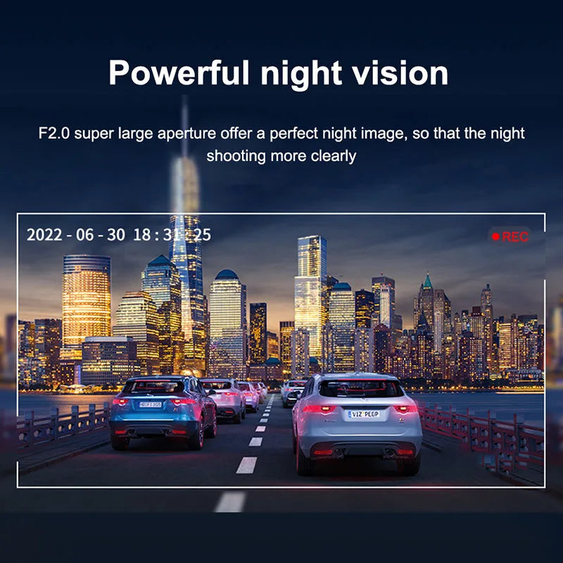 Dash Cam 1080P com Câmera de Visão Traseira - Proteção Total para seu Veículo!